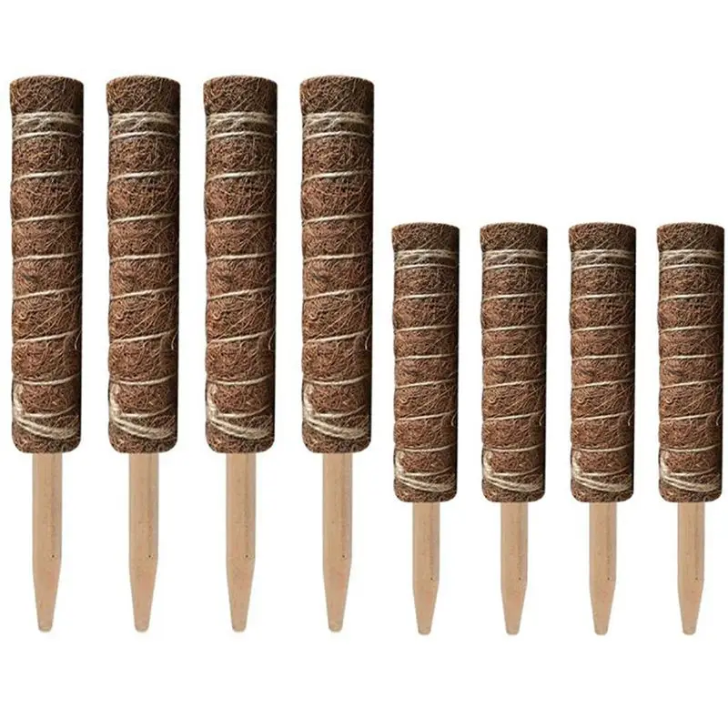 

8Pcs Coir Totem Pole Coir Moss Totem Pole for Plant Support Extension Climbing Plants pers - 4Pcs 50Cm & 4Pcs 30Cm