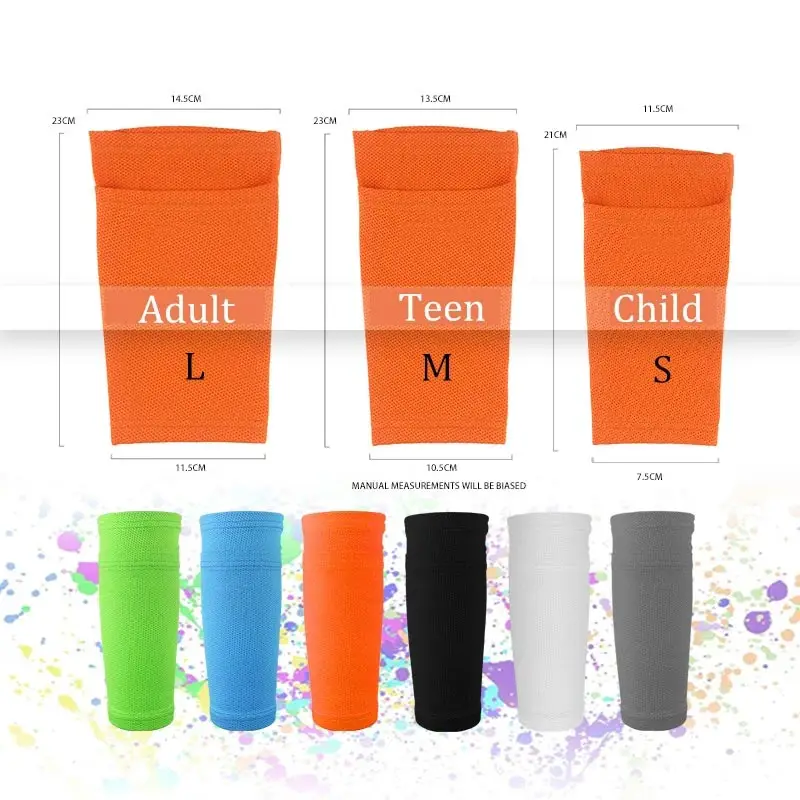 1Pair Soccer Protective Socks With Pocket Compression Calf Sleeves for Shin Pads Breathable Sport Shin Guard Holders Youth Adult