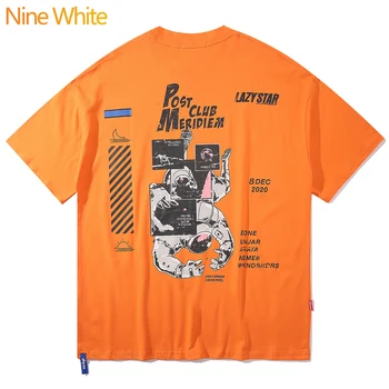 

2020 astronaut summer new men's short sleeve T-shirt bottoming SHIRT COTTON upper garment loose half sleeve T-shirt for men