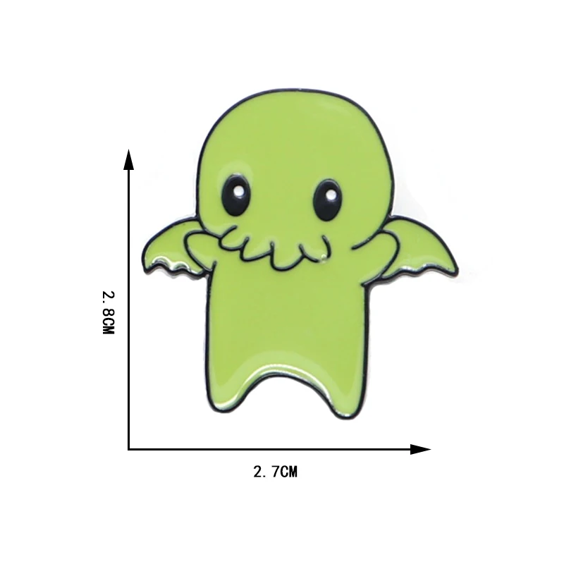 20 шт./лот, Cthuluru, броши для малышей, милый стиль, для мальчиков и девочек, с отворотом, эмалированная булавка, шляпа/сумка, джинсовая куртка, Дамский значок в виде капли масла, пряжка на шарф, S121