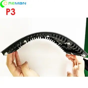 

Free shipping curve concave 360 degree advertising led video wall p3 120mm x 240mm led module with soft gasket