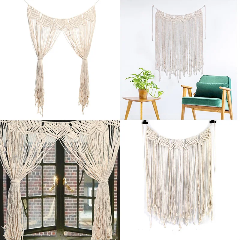 1 шт. макраме гобелен на стену искусство Тканый в стиле бохо домашняя дверь
