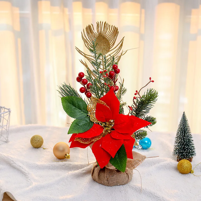 

Christmas Potted Desktop Mini Christmas Tree Closet Balcony Decorations Gifts Celebrate Supplies Artificial Tree Home Decor