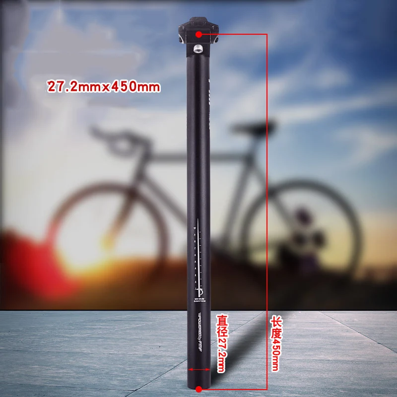 Алюминий сплав MTB дорожный велосипед Подседельный штырь для горного велосипеда 25,4/27,2/28,6/30,4/30,8/31,6 мм* 350/450 мм сиденье для горных велосипедов подседельная труба трубка - Цвет: 27.2x450mm