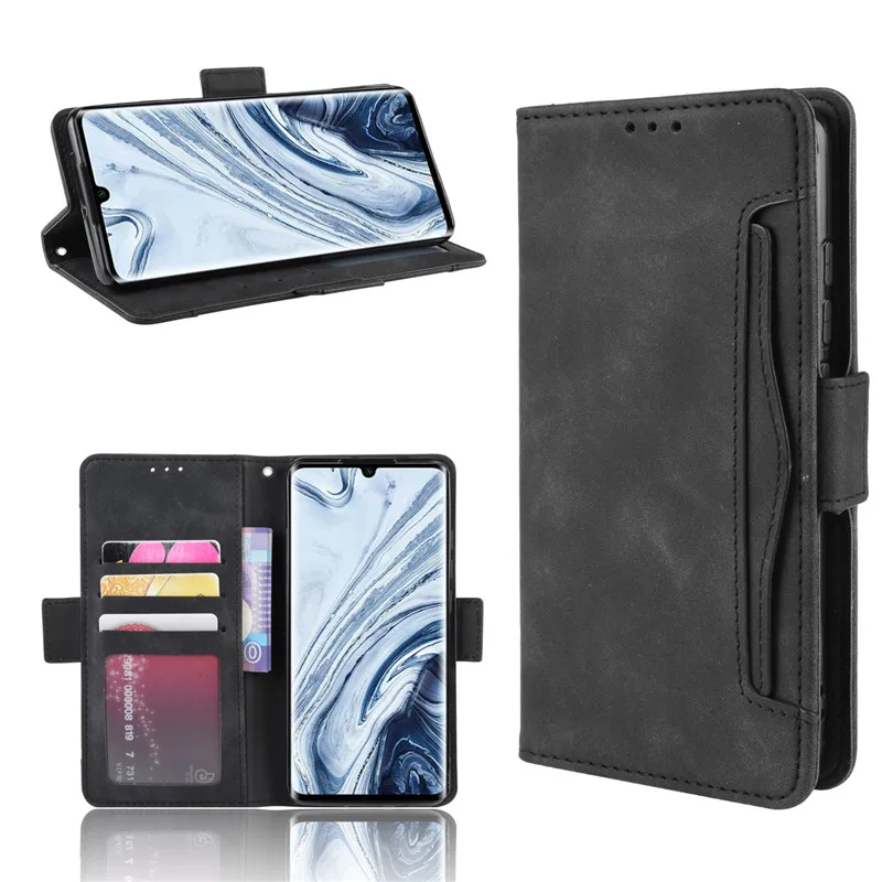 Для Xiaomi Mi Note 10 Pro Чехол Note10 кошелек на ощупь мягкие кожаные для телефона задняя крышка для Xiaomi Mi Note 10 со множеством слотов для карт