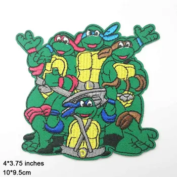 

Turtles Cartoon Iron On Embroidered Clothes Patches For Clothing Stickers Garment Wholesale