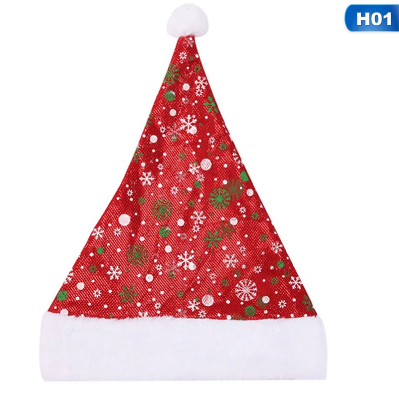 1 Pcs Creative Christmas Santa Claus Hats Gold Silver Snow Caps Xmas Decoration New Year's Gifts Home Party Supplies