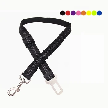 

Upgrade Elastic Dog Seat Belt Reflective Adjustable Car Seat Belt Anti-shock Dog leash for Small Middle Dogs