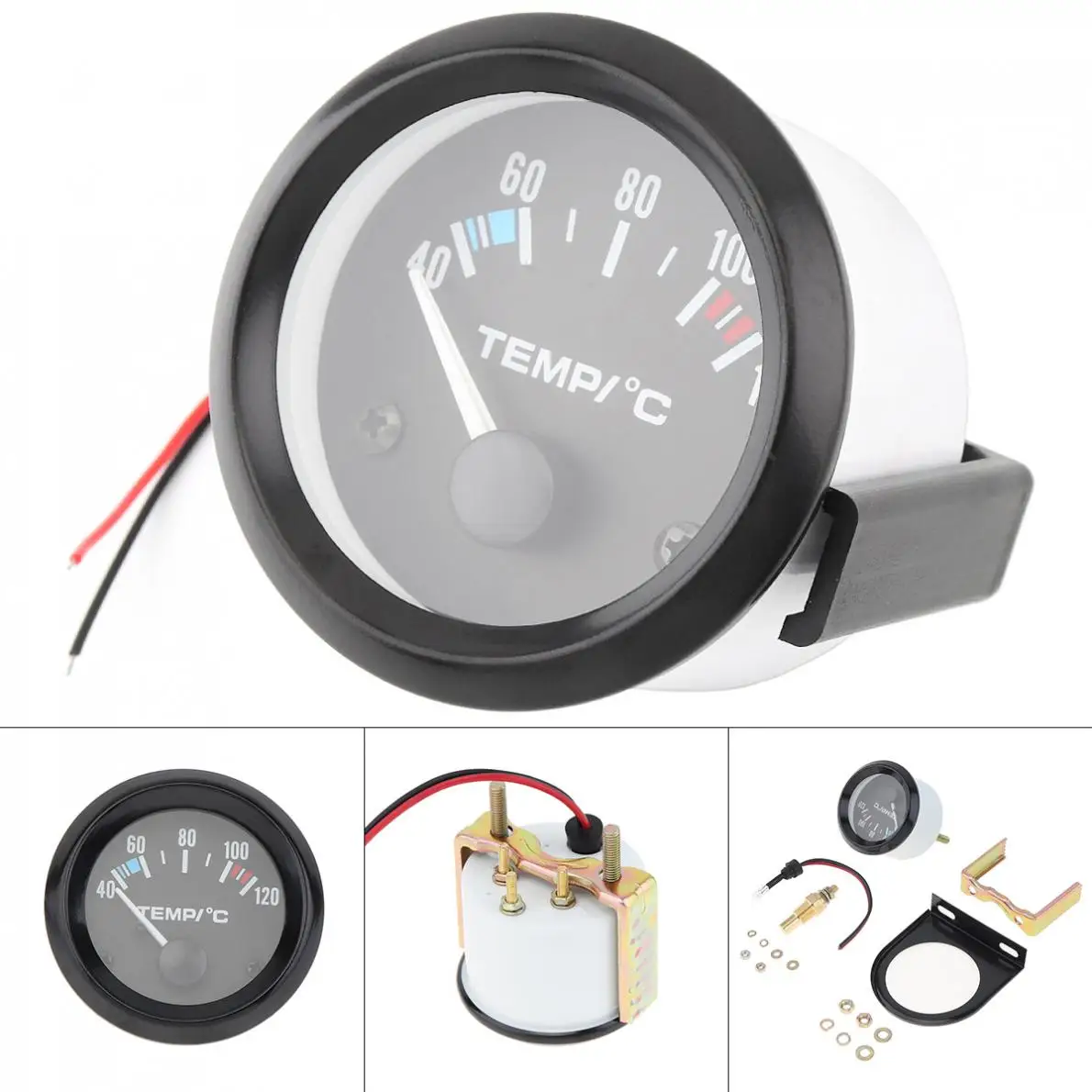 5pcs 2 Inch 12V Universal High Sensitivity Car Pointer Water Temperature Temp Gauge 40 - 120 White LED | Автомобили и мотоциклы