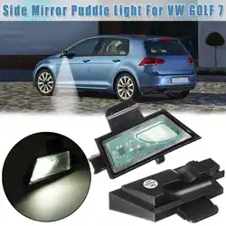 2 шт. 13,5 Вт ксеноновая светодиодная подсветка светодиодный под боковым зеркалом лужа свет для Volkswagen для VW GOLF 7 сигнальная лампа