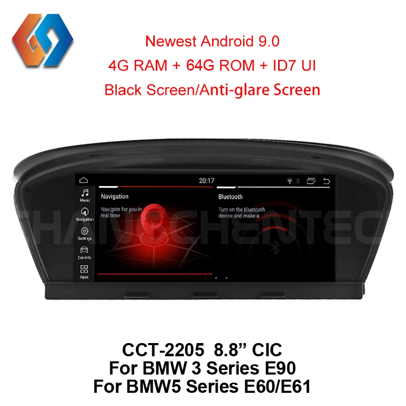 Автомобильный мультимедийный GPS навигатор для BMW E60 E90 Android 9 0 64G Wi Fi BT многоточечный
