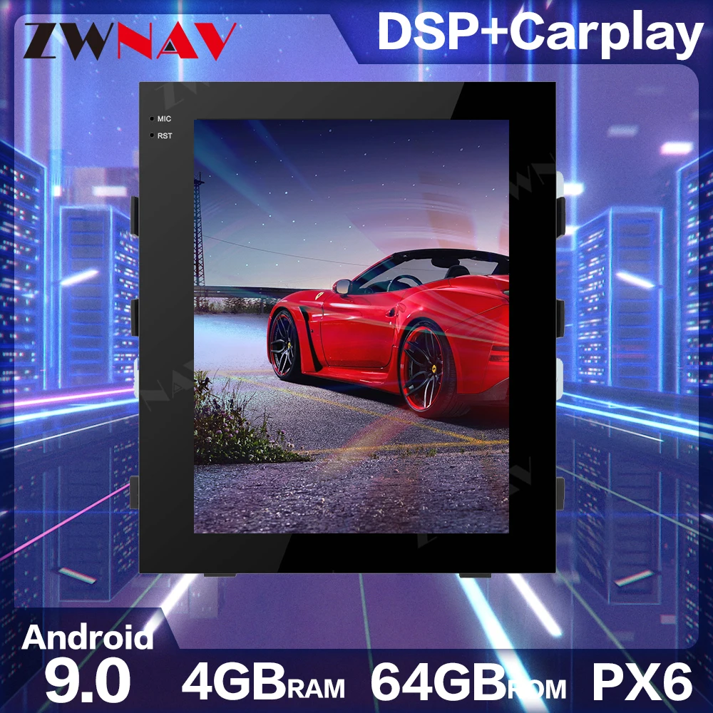 

10.4â€œ Tesla Vertical Screen Android 9 For Porsche Macan 6G128G Car Multimedia Radio Player Audio GPS Navigation head unit