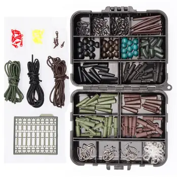 

Fishing Tackle box bundle carp safety weight clips hooks swivels Quick links