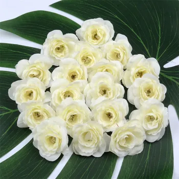 10pcs 4cm Silk Artificial Rose Flower Heads Cloth For Home Wedding Party Decoration DIY Christmas Accessories Craft Fake Flowers