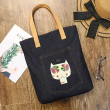 Напрямую от производителя, джинсовой сумки, женская сумка на одно плечо, сумка для шопинга, сумка для отдыха, художественная и художественная Студенческая тканевая сумка Z