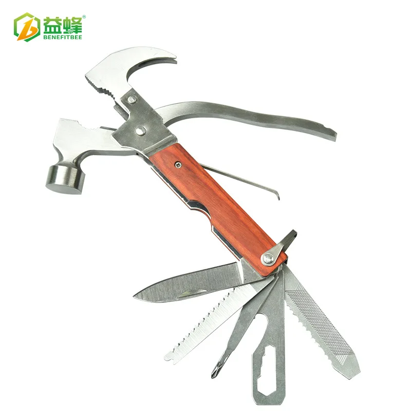 Beekeeping Tools Multi-functional zu he dao Folding Stainless Steel Knife Outdoor Hardware Knife Safety Hammer Claw Hammer