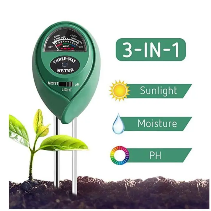 4 in 1/5 in 1 Soil PH Meter Sunlight PH Tester Garden Flowers Temp Acidity Meter Moisture Testing Tool Humidity Analyzer