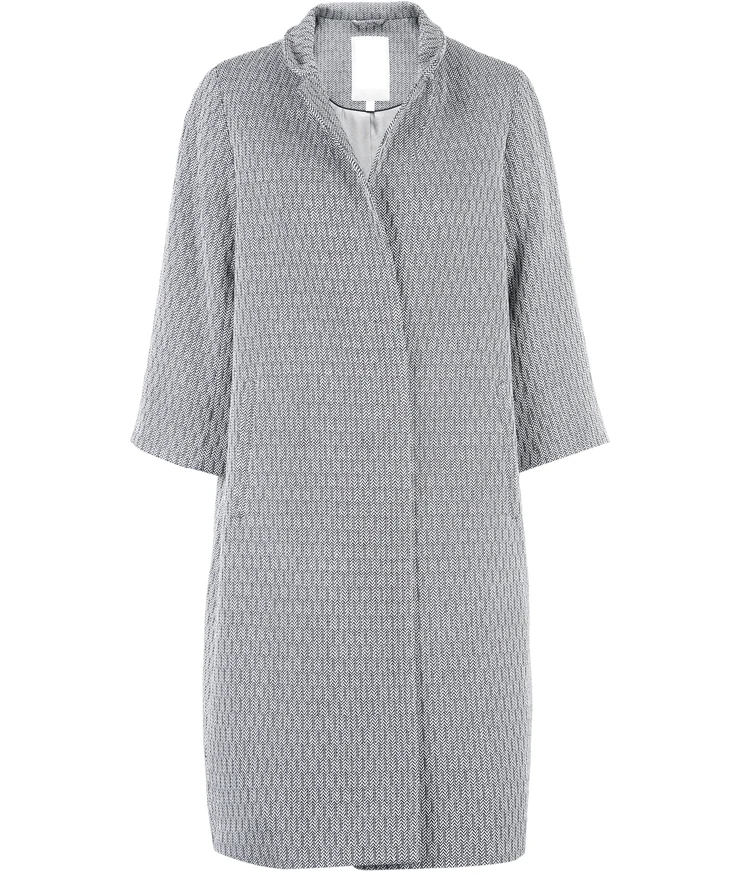 SELECTED Women Loose Fit Mid-length Herringbone Overcoat Coat| 419127507