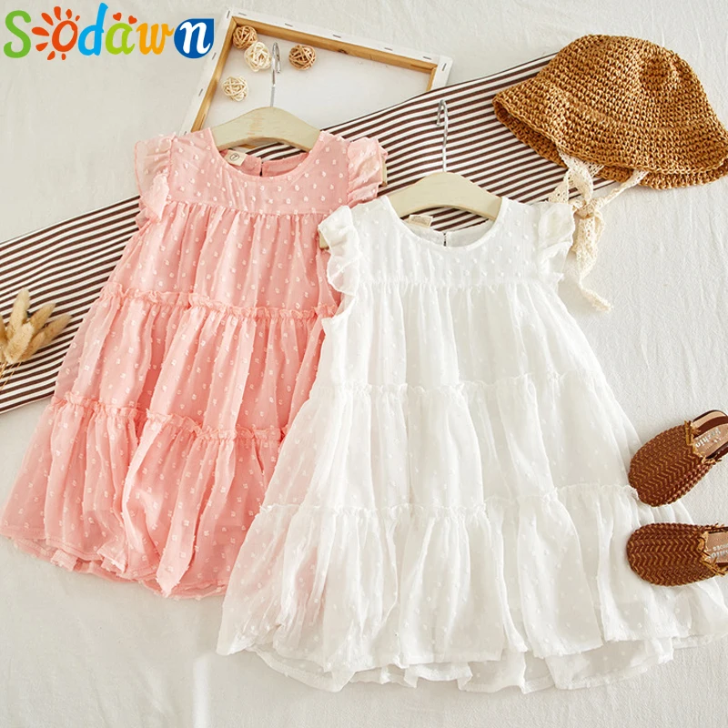 

Sodawn 2020 Summer Toddler Kids Baby Girl Dress Flying Sleeve Princess Dress Party Birthday Kids Clothing For Girls Clothes