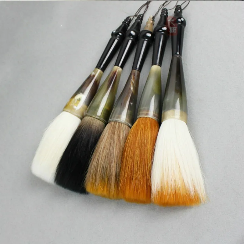 

Caligrafia Calligraphy Brush Oversized Chinese Ox Horn Bear Hair Brush Pen for Chinese Painting Couplet Writing Tinta China