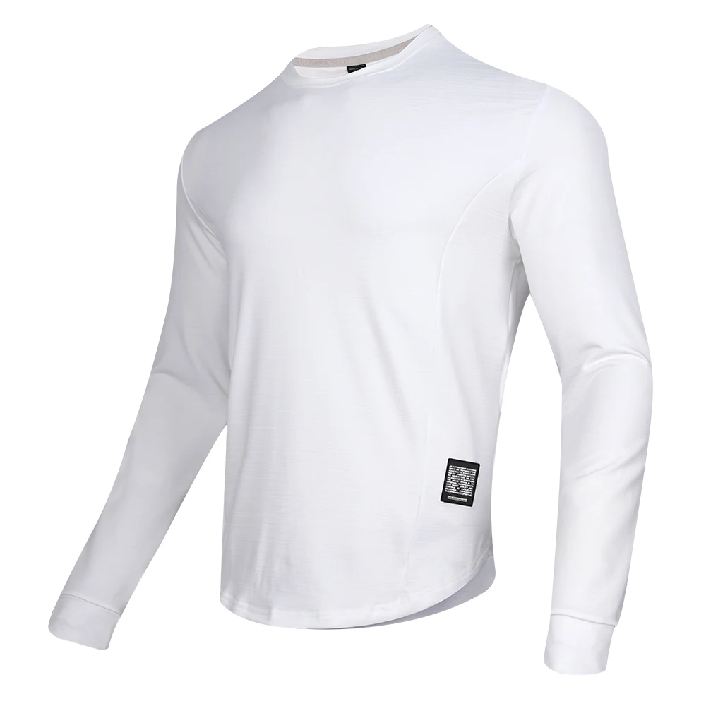 

New Men's Quick Dry Fitness Shirt Long Sleeves Running Gym T Shirt Autumn Outdoor Sports T-Shirt Loose Training Man's T-Shirt