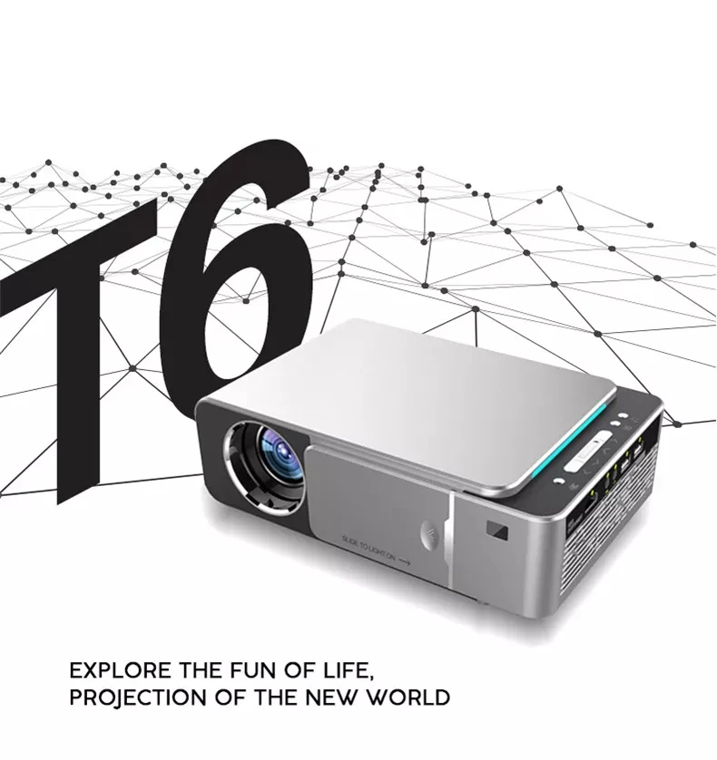 T6 lcd проектор 1280P HD 3500 люмен Мини светодиодный 3D проектор домашний кинотеатр проектор bluetooth wifi USB HDMI VGA 1+ 16G Android Версия