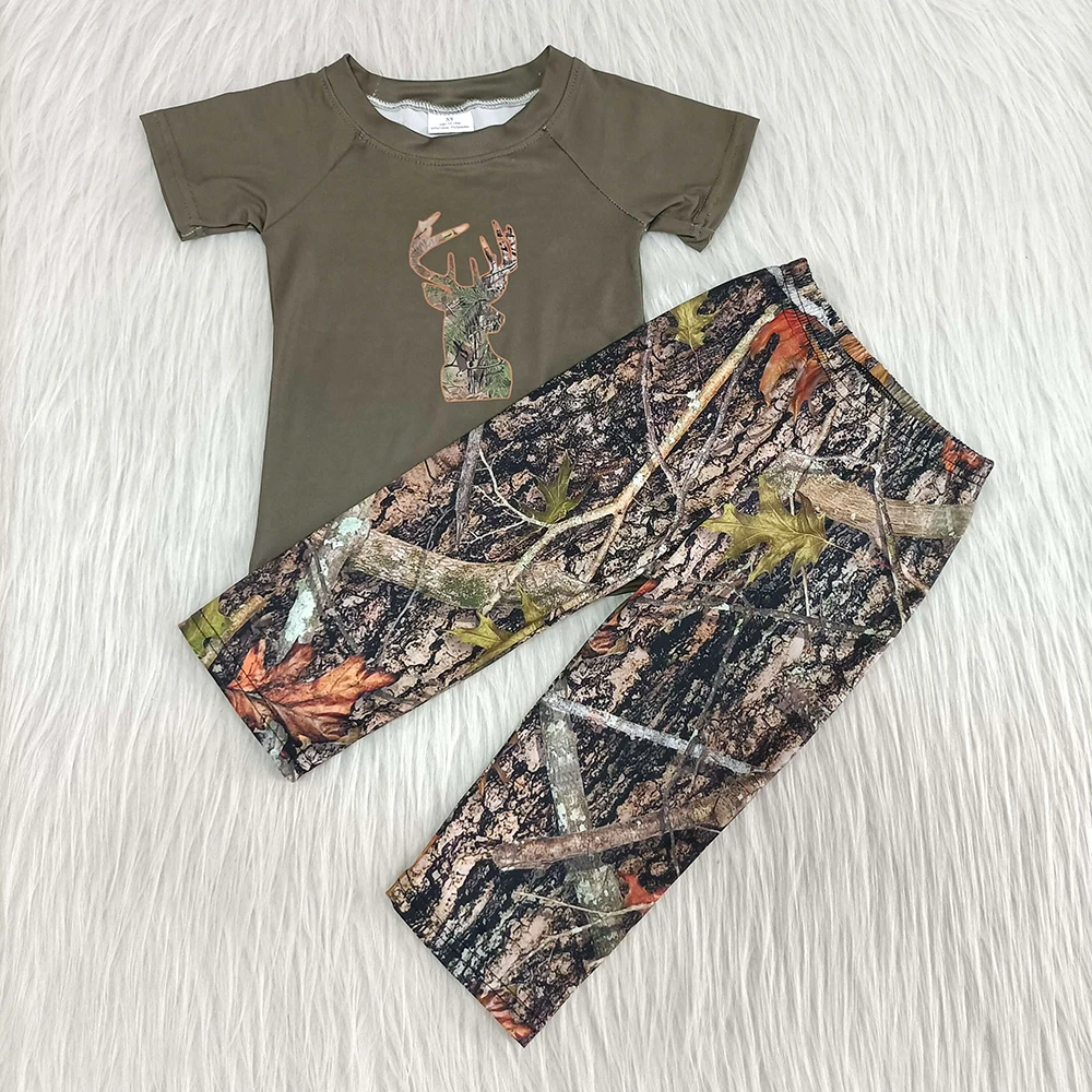 

toddler boy clothes with short sleeve new arrival boy camo outfit baby boy t-shirt and pants 2 pieces set