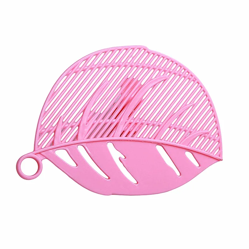 Pink 1 шт. Прочный лист Форма фильтр для воды сливочный инструмент пластиковый рис бобы горох лапша овощи фрукты мыть сито кухня гаджет - Цвет: Pink