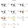 Маленькие круглые солнцезащитные очки для женщин и мужчин UV400, металлические брендовые дизайнерские солнцезащитные очки в стиле панк, винт... ► Фото 3/6