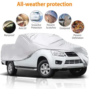 

Audew Car Covers All Weather Waterproof Sun UV Snow Dust Resistant 6 Layers Full Protection For Pickup Truck Vechile 246''x80x68