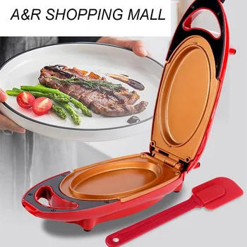 

110V/220V Non-stick Electric Crepe Maker Pizza Pancake Baking Pan Griddle Chinese Spring Roll Pie Frying Steak Cooker Roaster