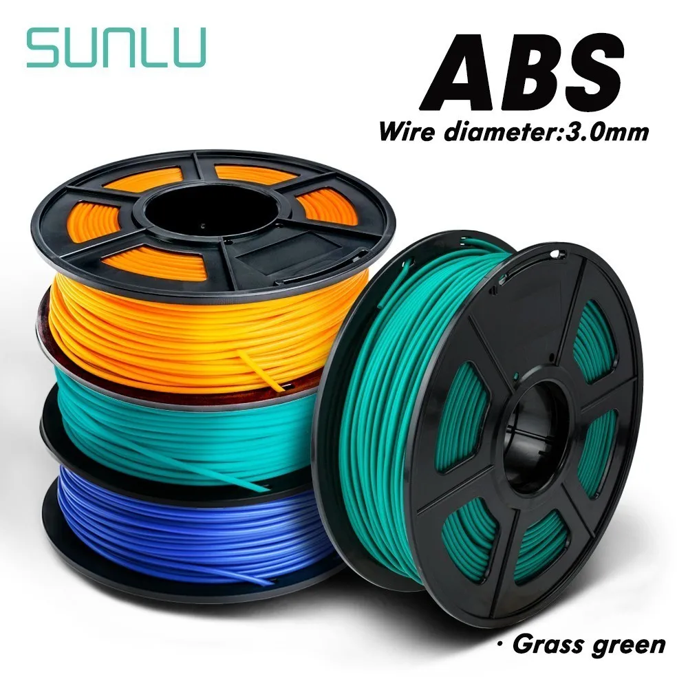 3.00mm ABS 3D Filament Printing Industrial Craft No Bubble Golw In Dark ABS Filament For 3D Printer 1kg Wirh Spool