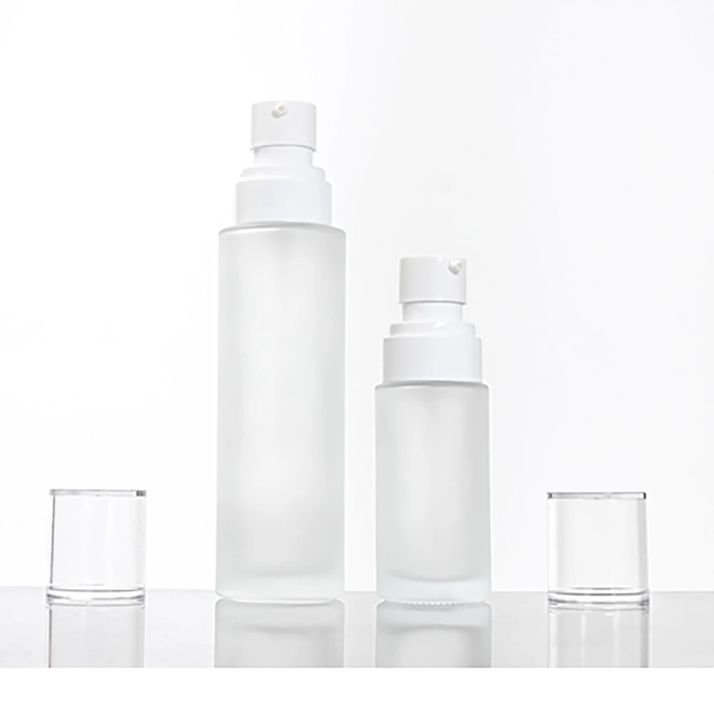 

Foundation Pump Bottle,30ml Frosted Clear Glass with Lotion/Spray Pump
