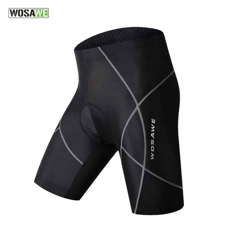 WOSAWE Mens Gel Pad Cycling Shorts MTB Bike Pants Bicycle Clothing Tights Summer