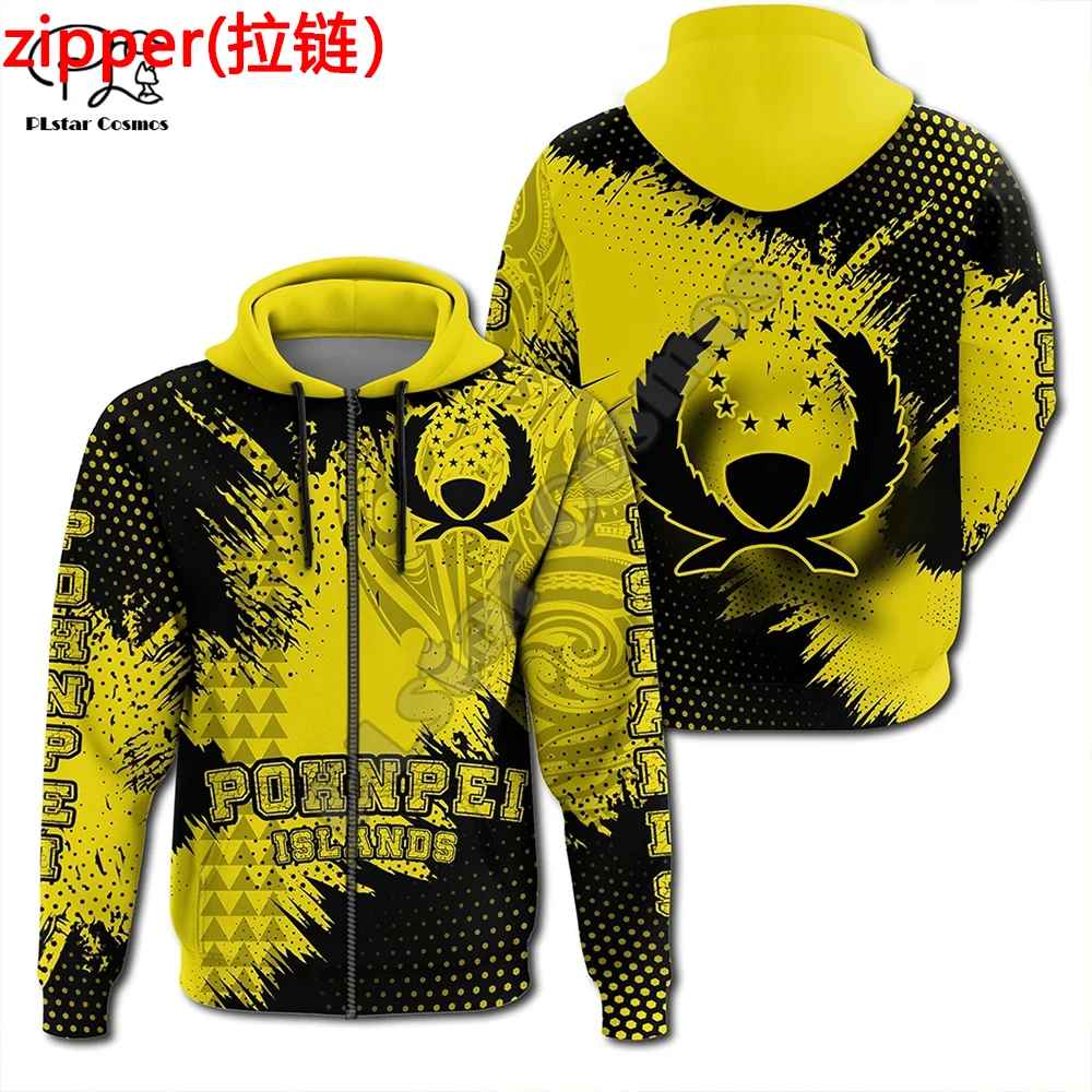 NewFashion Island Country Flag Pohnpei Polynesian Culture Retro Tattoo Tracksuit Men/Women Pullover Harajuku 3DPrint Hoodies A35