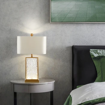 

Luxurious Design Soft Outfit Model House Desk Lamp Originality Bedroom Bedside Study A Living Room Glass Decoration Desk Lamp