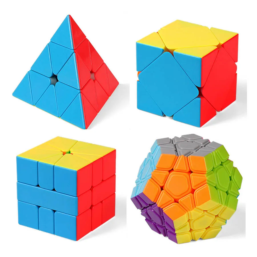 Moyu Meilong Twisted Puzzle Set WCA 2x2 3x3 4x4 5x5 Magico MFJS набор 4 шт. скоростные кубики Пазлы игрушки для детей - Цвет: Twisted Set