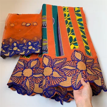 

7 yard Swiss lace fabric 2020 latest Dry lace embroidery African 100% cotton fabrics Swiss voile lace popular Dubai style 7L9179