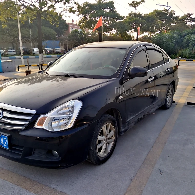 Для NISSAN SYLPHY 2009 2010 2011 2012 Пластик черное окно козырек Vent Оттенки Защита от солнца дождь дефлектор гвардии авто аксессуары 4 шт./компл