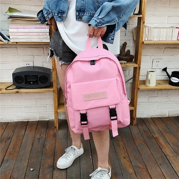 

Anti Theft Women Backpack Fashion Women Shoulder Bag Solid Casual School Bag For Teenage Girl Children Zipper Canvas Travel Bags