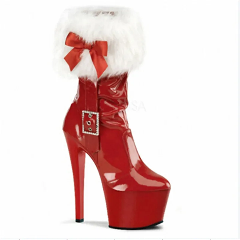 Model stage classic 7 inch high heels, 17 cm banquet use heel boots, fashionable spring and autumn pole dance performance ankle