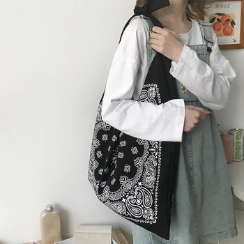 

Fashion Women's Ethnic Style Canvas Large Capacity Shoulder Bag Shopping Bag Retro Leisure Travel Handbag