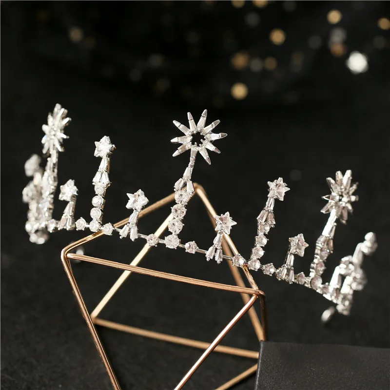 

2019 Luxury Korean Style Princess Bride Crown Marriage Glorious Crown Birthday Headdress Hair Accessories Wedding Dress Ornament