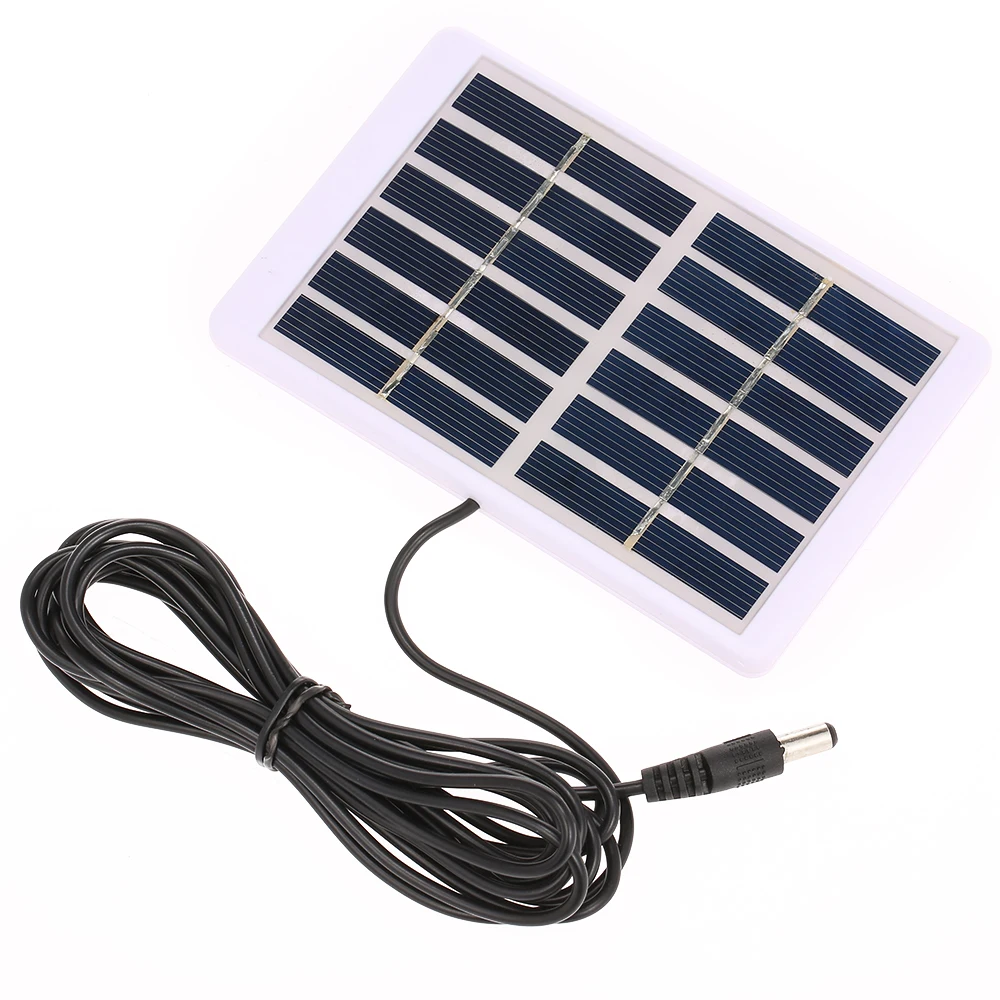 

1.2W/6V Portable Solar Panel Solar Charger With 5521 DC Output 3M Cable Battery Charger For Pump Battery Cell Phone 84*130mm