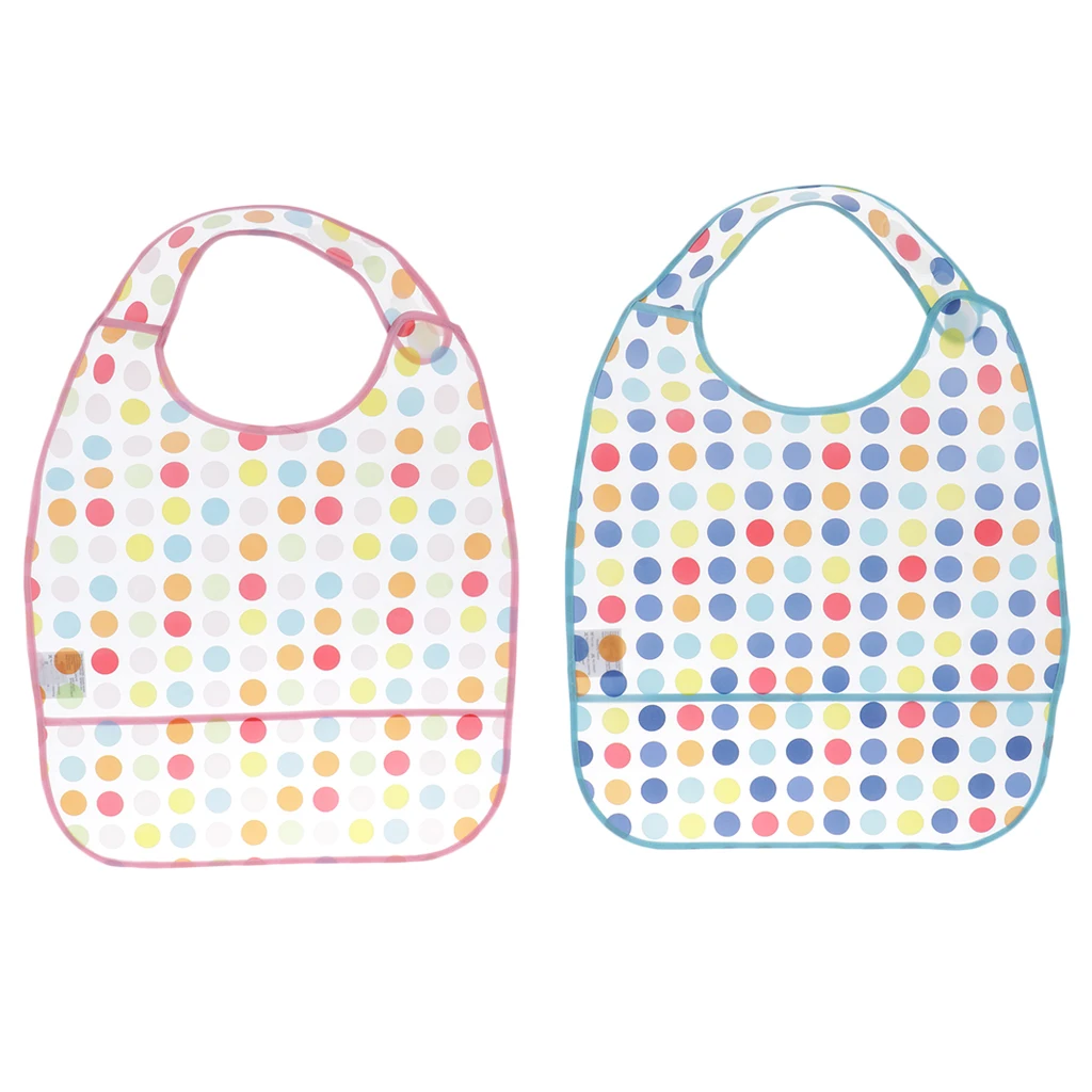 Waterproof Anti-oil Adult Kids Feeding Saliva Towel Meals Clothing Protector Bibs Easy Wipe Clean for Elderly Patients