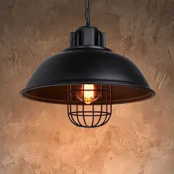 

Vintage Retro Style Metal Pendant Light Shade Industrial Hanging Lamp Lighting with Chain for E27 Loft Dining Room Bar Luminaire