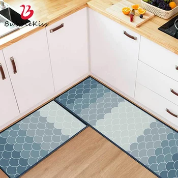 

Bubble Kiss Modern Kitchen Carpets Blue Simple Geometry Pattern Corridor Long Carpet Home Decor Non-slip Bathroom Area Carpets