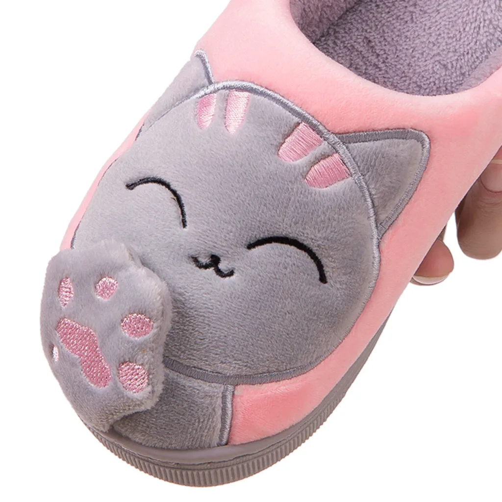Kids Baby Boys Girls Winter Slippers Cartoon Cat Non-slip Home Indoors Shoes Warm Casual kids shoes pantuflas Sapato Infantil