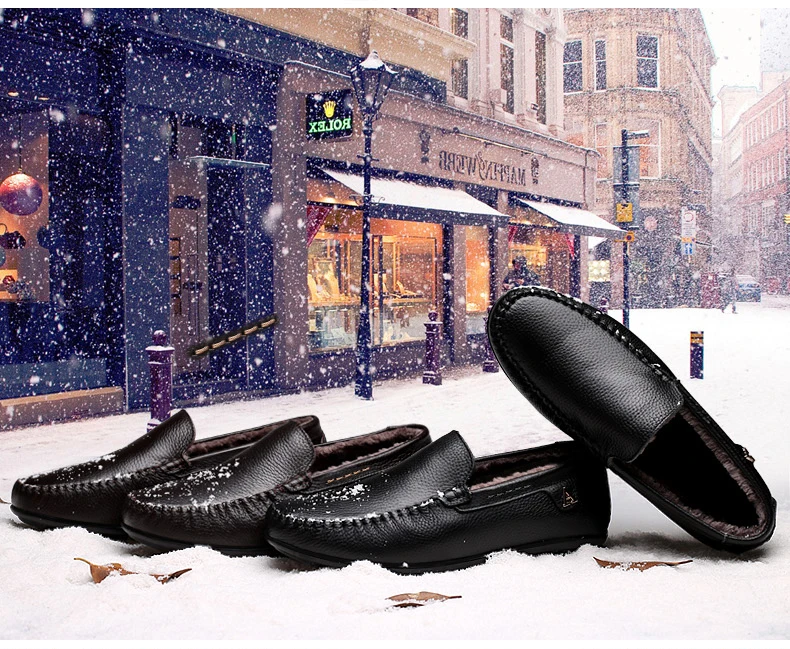 Зимние лоферы с мехом внутри; Мужская обувь; Летние Мягкие Мокасины с отверстиями для вождения; Мужская Брендовая обувь из натуральной кожи для вождения; сезон осень