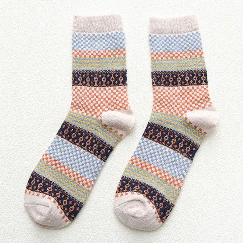 Japanese Style Autumn Winter Men Wool Socks Fashion Soft Thick Socks Men Cashmere Casual Rabbit Wool Mixture Yarn Warm Socks